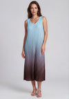 Alquema One Size Long Estrella Dress & Coat Set, Blue Topaz