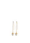 Angela D’Arcy Pearl Drop Hook Earrings, Gold