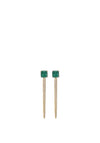 Angela D’Arcy Spike & Stone Earrings, Gold & Green