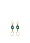 Angela D’Arcy Stone & Shape Earrings, Gold & Emerald