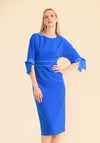 Caroline Kilkenny Aria Ribbon Sleeve Midi Dress, Intense Blue