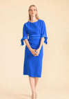 Caroline Kilkenny Aria Ribbon Sleeve Midi Dress, Intense Blue