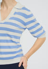 B.Young Morla Striped Polo Top, Blue Multi