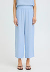 B.Young Striped Cropped Trousers, Blue