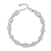Absolute Halo CZ Bracelet, Silver