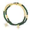Absolute North Star Set of 2 Bracelets, Gold & Green