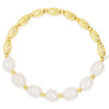 Absolute Contrasting Pearl Bracelet, Gold