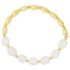 Absolute Contrasting Pearl Bracelet, Gold