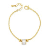 Absolute CZ Square Pendant Bracelet, Gold