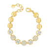 Absolute CZ Square Pendant Bracelet, Gold