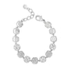 Absolute CZ Square Pendant Bracelet, Silver