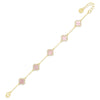 Absolute Pink Petal Bracelet, Gold