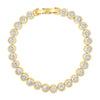 Absolute CZ Round Statement Bracelet, Gold