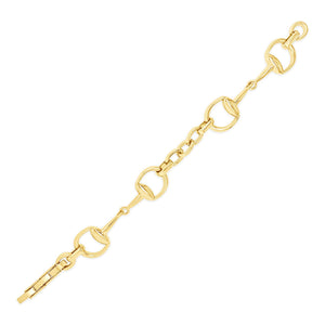 Absolute Curved Hoop Chain Bracelet, Gold