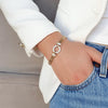 Absolute CZ Mesh Chain Bracelet, Gold