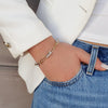 Absolute CZ Chain Link Bar Bracelet, Gold