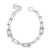 Absolute CZ Chain Link Bar Bracelet, Silver