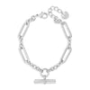 Absolute T-Bar Chain Link Bracelet, Silver