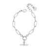Absolute T-Bar Chain Link Bracelet, Silver