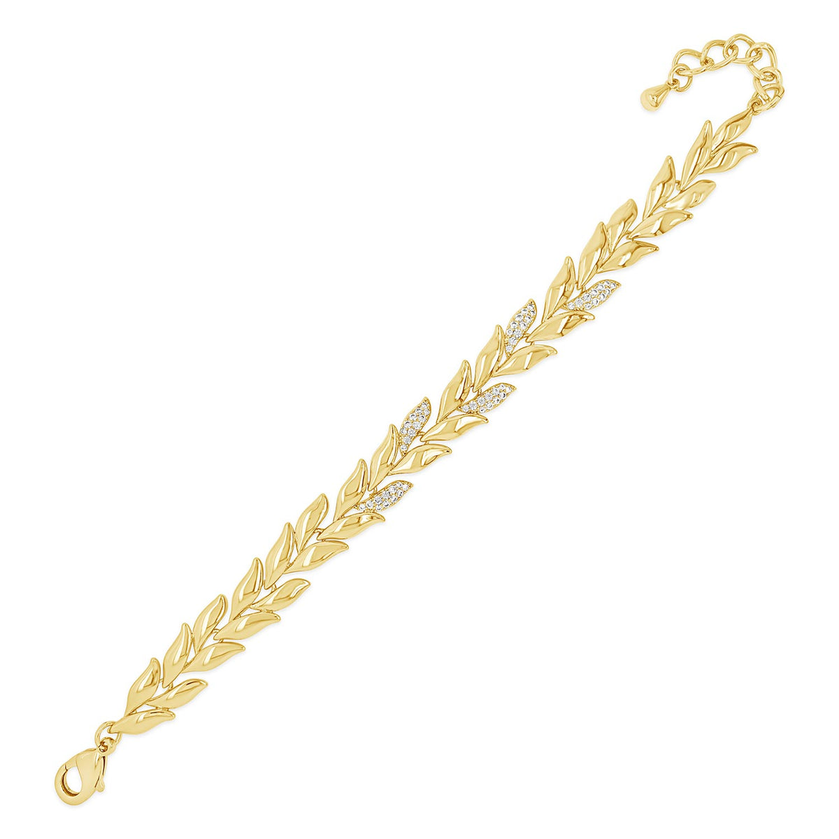 Absolute Leaf Link Bracelet, Gold