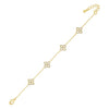 Absolute CZ Floral Bracelet, Gold