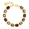 Absolute Chocolate Brown CZ Link Bracelet, Gold