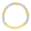 Absolute Two Tone Beaded Bracelet, Gold & Silver