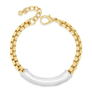 Absolute Box Chain Bracelet, Gold & Silver