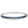 Absolute CZ Bangle, Silver & Blue