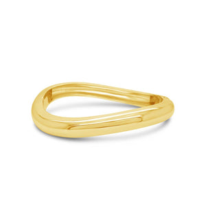 Absolute Statement Wave Bangle, Gold