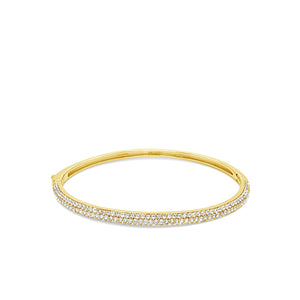 Absolute CZ Statement Bangle, Gold