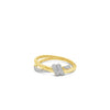 Absolute CZ Overlapping Band Bangle, Gold