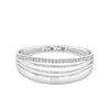 Absolute Pavé Triple Band Bangle, Silver
