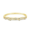 Absolute CZ Cluster Double Band Bangle, Gold
