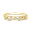 Absolute CZ Cluster Triple Band Bangle, Gold