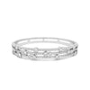 Absolute CZ Cluster Triple Band Bangle, Silver