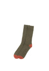 Barbour Houghton Socks, Olive & Burnt Orange