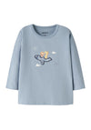 Name It Baby Boy Herro Animal Detail Long Sleeve Top, Blue