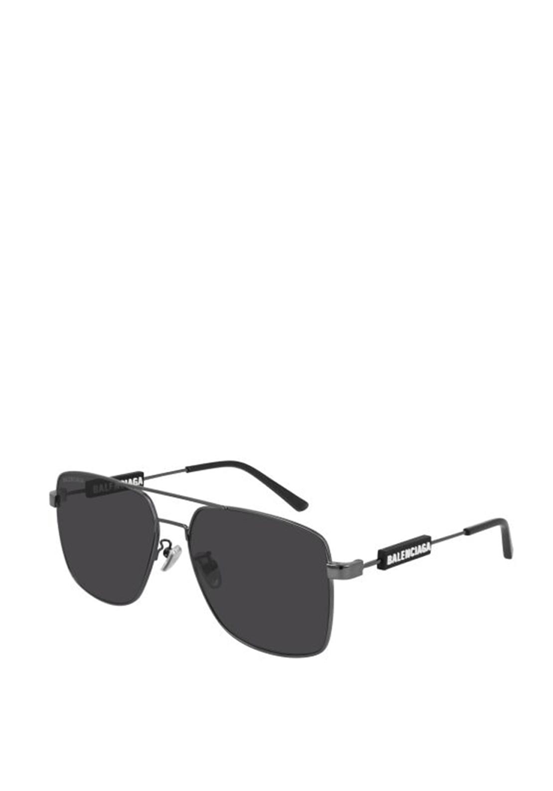 Balenciaga BB0116SA Mens Aviator Sunglasses, Grey