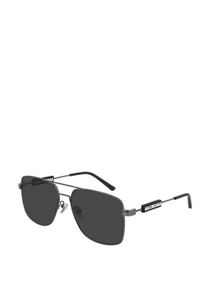Balenciaga BB0116SA Mens Aviator Sunglasses, Grey
