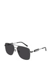 Balenciaga BB0116SA Mens Aviator Sunglasses, Grey