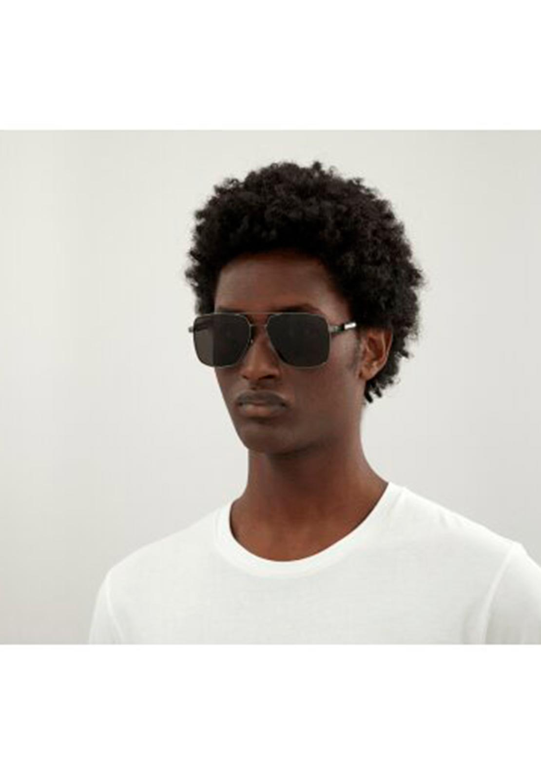 Balenciaga BB0116SA Mens Aviator Sunglasses, Grey