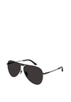 Balenciaga BB0244S Unisex Aviator Sunglasses, Black