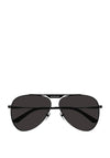 Balenciaga BB0244S Unisex Aviator Sunglasses, Black