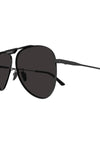 Balenciaga BB0244S Unisex Aviator Sunglasses, Black