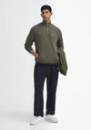 Barbour Men’s Beckhill Quarter Zip Sweatshirt, Mid Olive