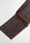 Barbour Bilton Leather Billfold Wallet, Burnt Chocolate Brown