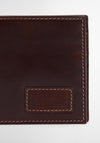 Barbour Bilton Leather Billfold Wallet, Burnt Chocolate Brown