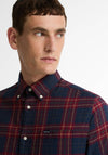 Barbour Men’s Broxburn Tailored Check Shirt, Red Multi