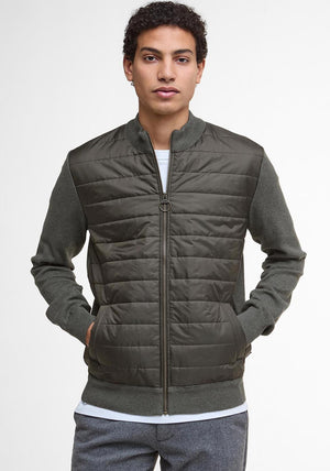 BARBOUR ESS CARN BAFFLE FULL ZIP KNITTED JUMPER
